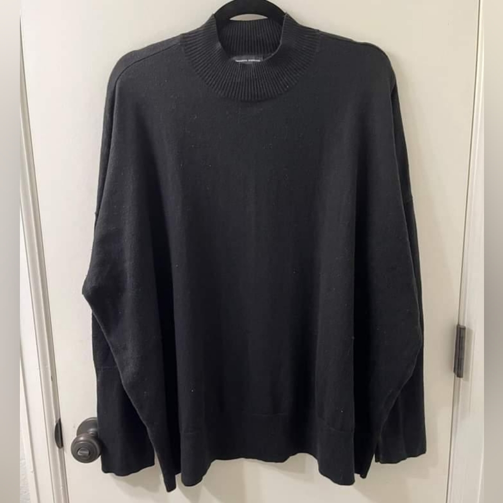Universal Standard Mel Mock Neck Sweater Black sz 22/24 Large